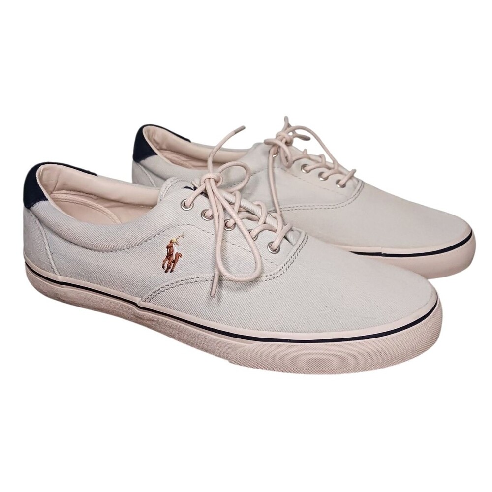 Polo Ralph Lauren Thorton Lgt Denim Shoes Casual Low Top Sneakers Mens Size 12 D